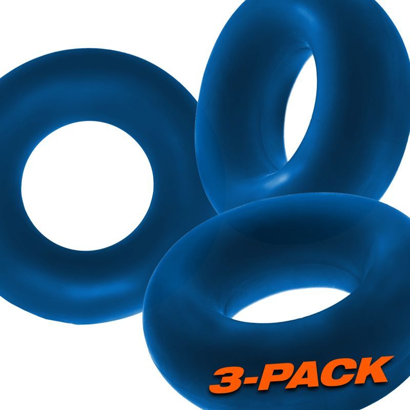 Fat Willy 3 Pc Jumbo Cockrings Space Blue-OX-3065-SPC