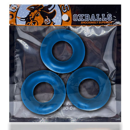 Fat Willy 3 Pc Jumbo Cockrings Space Blue-OX-3065-SPC