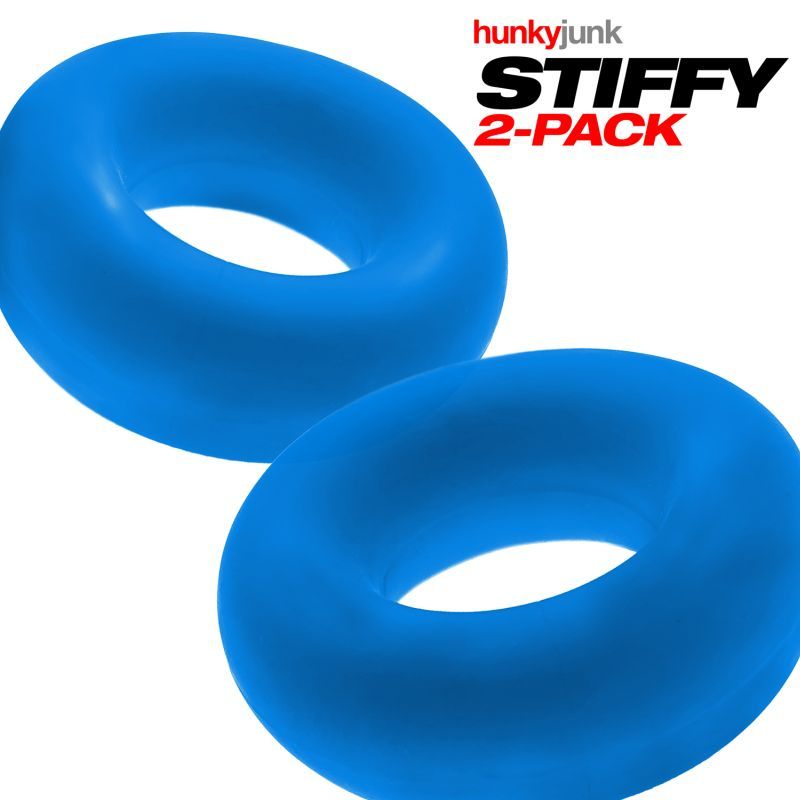 Stiffy 2 Pc Bulge Cockrings by HunkyJunk Teal Ice-HUJ-126-TELICE