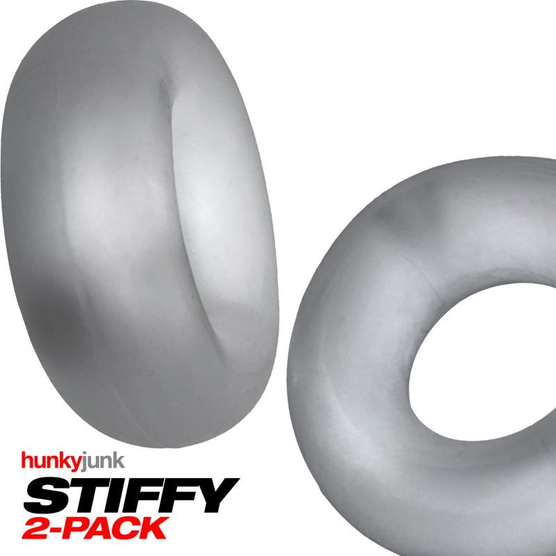 Stiffy 2 Pc Bulge Cockrings by HunkyJunk Ice Clear Ice-HUJ-126-CLICE