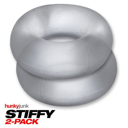 Stiffy 2 Pc Bulge Cockrings by HunkyJunk Ice Clear Ice-HUJ-126-CLICE