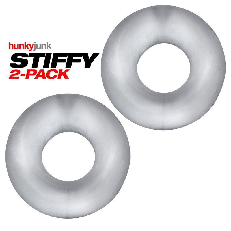 Stiffy 2 Pc Bulge Cockrings by HunkyJunk Ice Clear Ice-HUJ-126-CLICE