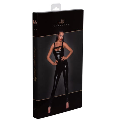 PVC Overall w 2 Way Zipper-F249-BLK-M