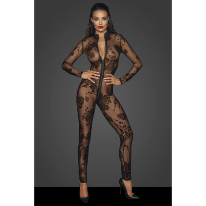 Long Tulle Overall w 3 Way Zipper-F237-BLK-S