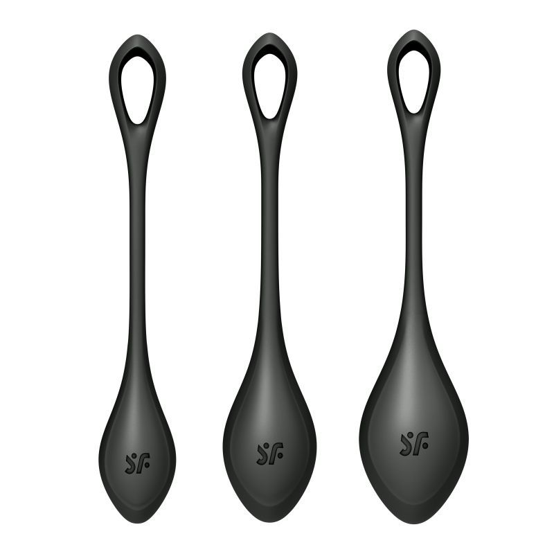 Satisfyer Yoni Power Balls 2 Black 3 Pc Set-9043873