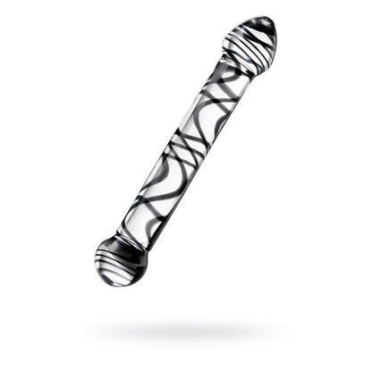 Sexus Glass Dildo Duo Black Swirl 20.5cm-912145