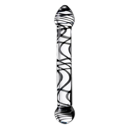 Sexus Glass Dildo Duo Black Swirl 20.5cm-912145