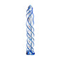 Sexus Glass Dildo Blue Helix 18.7cm-912002-BLU