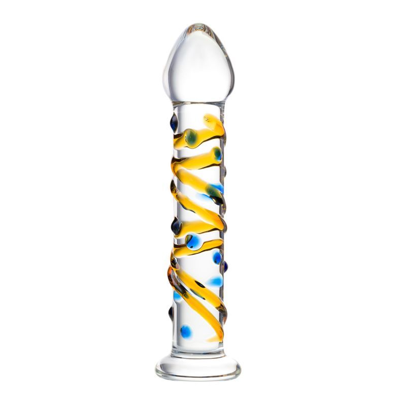 Sexus Glass Dildo Yellow 17.2cm-912093