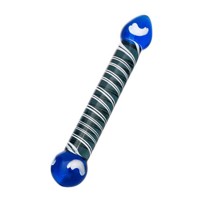 Sexus Glass Dildo Duo Blue 20cm-912053-NAV
