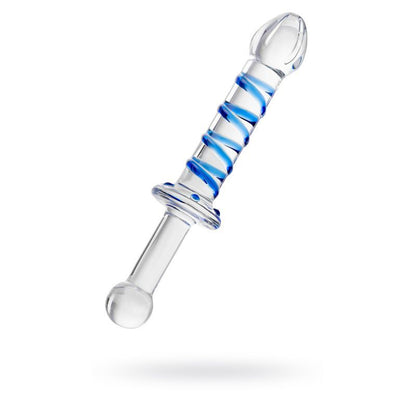 Sexus Glass Dildo Probe w Handle 23cm-912044-CLR