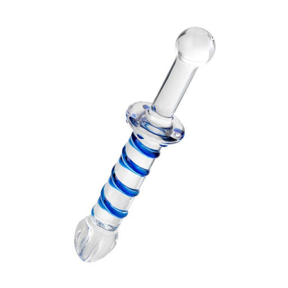 Sexus Glass Dildo Probe w Handle 23cm-912044-CLR