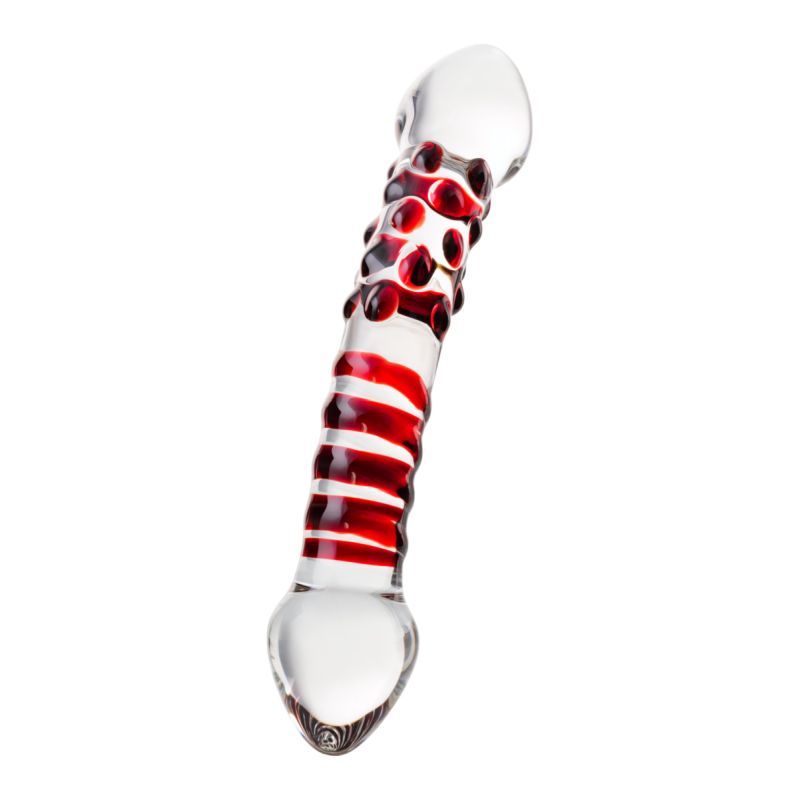 Sexus Glass Dildo Red Delight 19cm-912045-RED