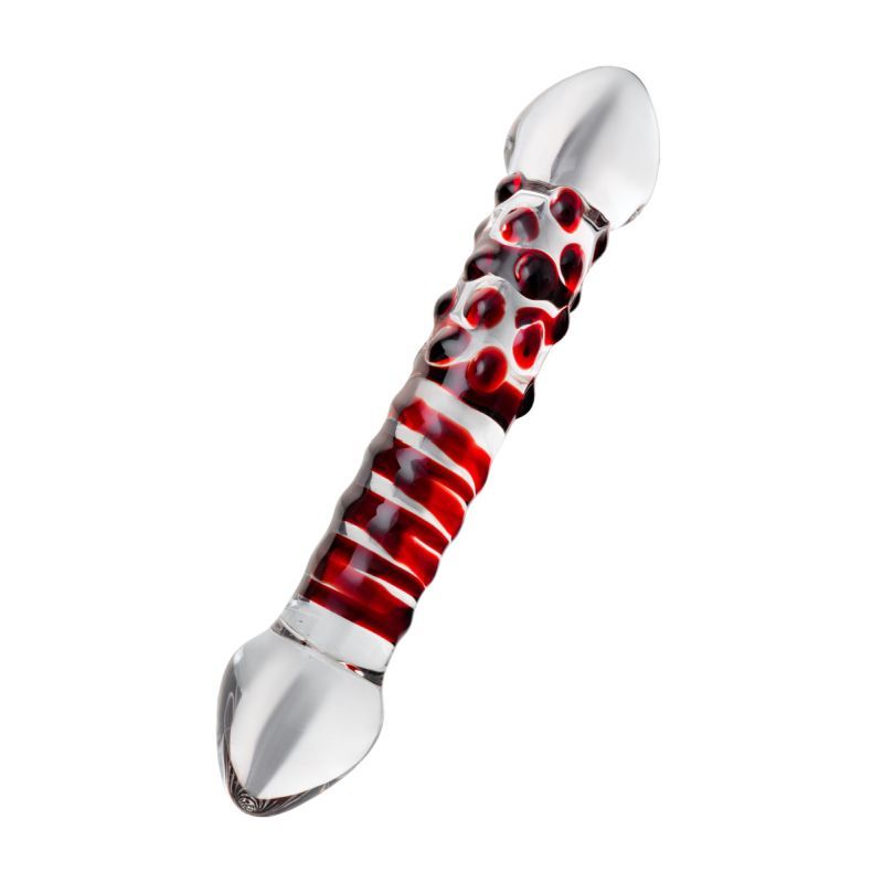 Sexus Glass Dildo Red Delight 19cm-912045-RED