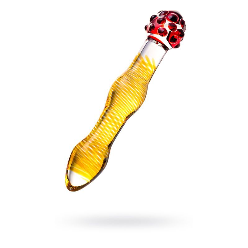 Sexus Glass Dildo Yellow and Red 20.5 cm-912141-YELL