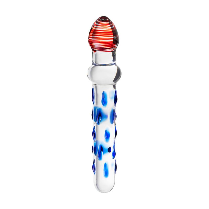 Sexus Glass Dildo Blue/Red 20 cm-912184-BLU