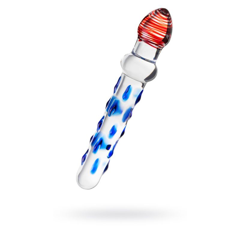 Sexus Glass Dildo Blue/Red 20 cm-912184-BLU