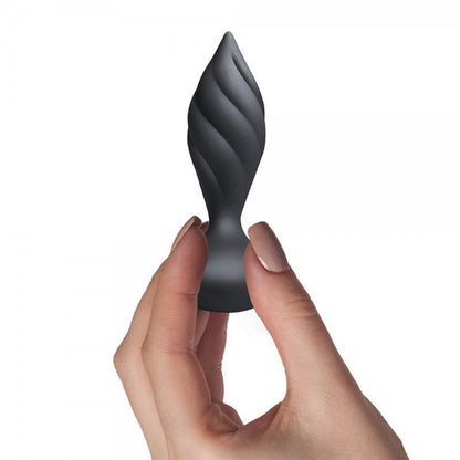 Petite Sensation Desire Butt Plug w Remote Black-10PSDESBK