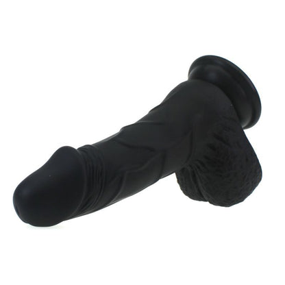 Pedro Thick Realistic Cock w Balls Black-SILICONE-005-BLK