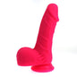 Pedro Thick Realistic Cock w Balls Pink-SILICONE-005-PNK