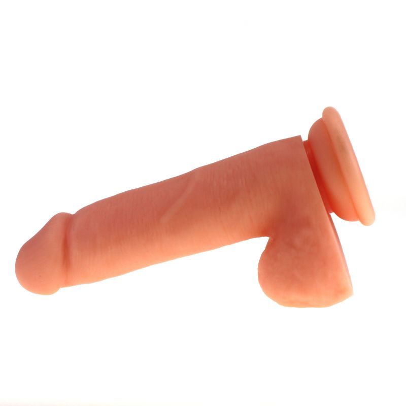 Thick Realistic Cock w Balls Flesh-SILICONE-006-FLSH
