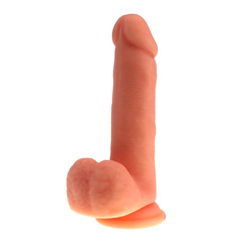 Thick Realistic Cock w Balls Flesh-SILICONE-006-FLSH