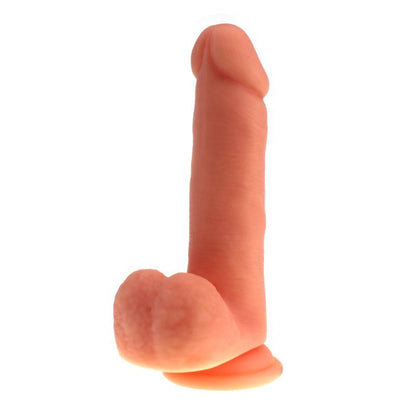 Thick Realistic Cock w Balls Flesh-SILICONE-006-FLSH