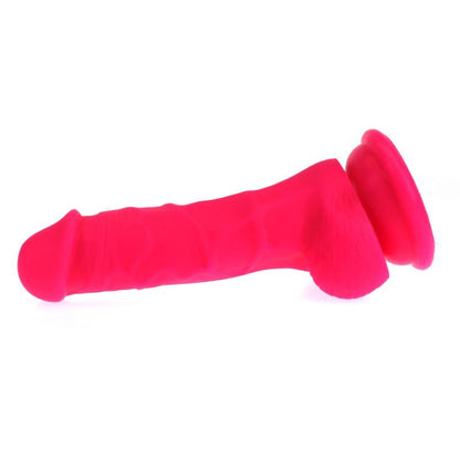 Realistic Dildo Veined Shaft w Balls Pink-SILICONE-011-PNK