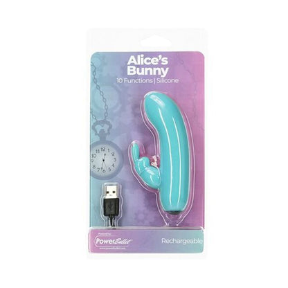 Alices Bunny Rechargeable Bullet w Rabbit Sleeve Teal-56319