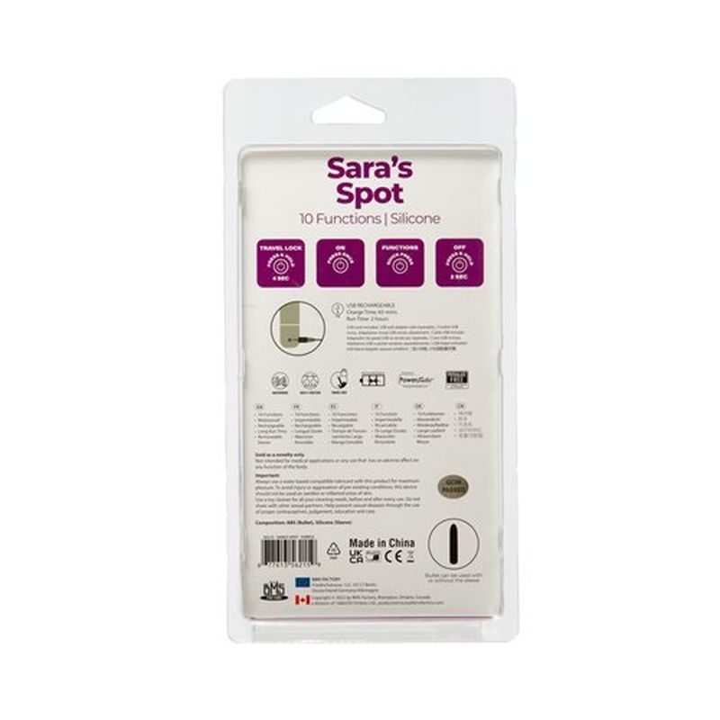 Power Bullet Sara's Spot Vibrator Purple-56215