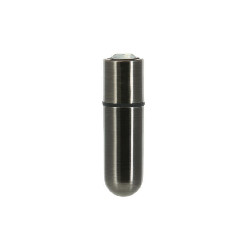 Power Bullet First Class 6cm Rechargeable w Crystal Gun Metal-59321