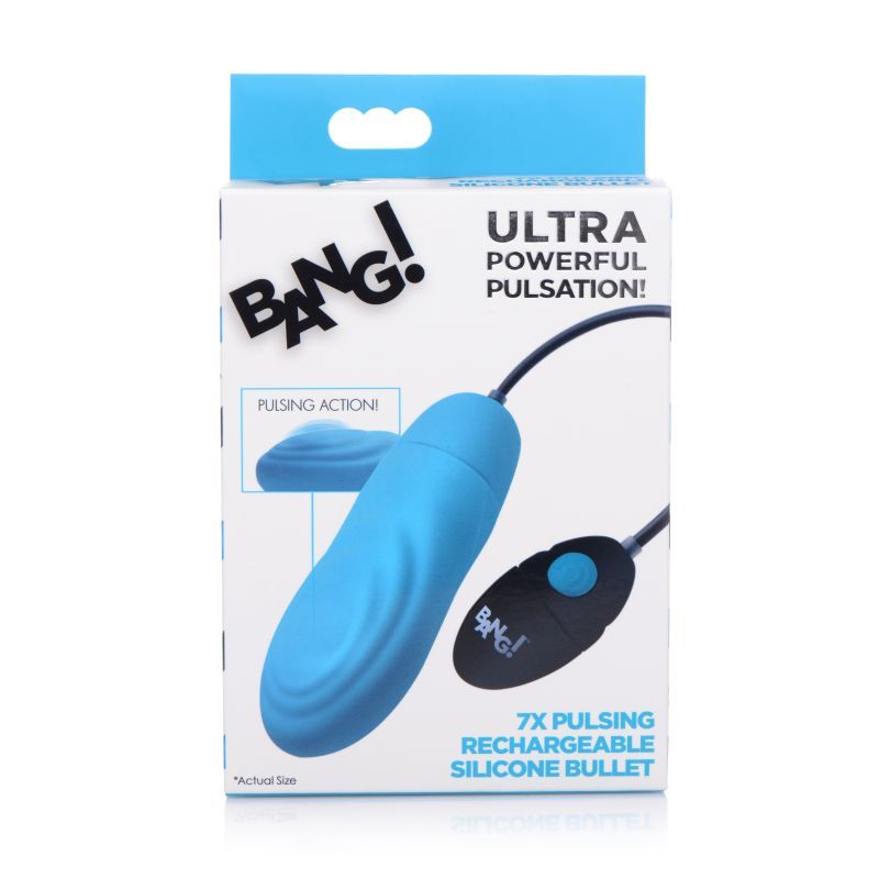 7X Pulsing Rechargeable Bullet Blue-AG521-BLU