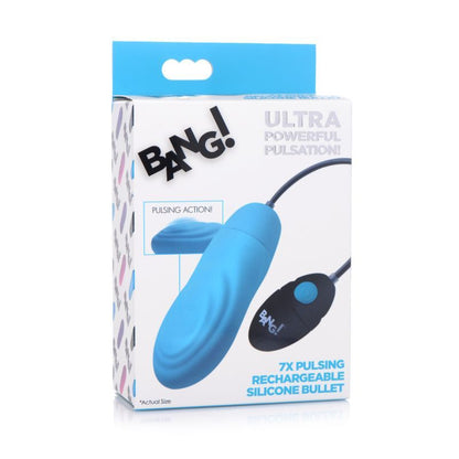 7X Pulsing Rechargeable Bullet Blue-AG521-BLU