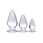 Triple Cones 3 Pc Anal Plug Set Clear-AG457-CLR