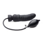 Dick Spand Inflatable Silicone Dildo Black-AG554-BLK