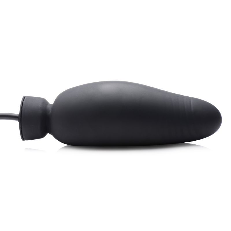 Dick Spand Inflatable Silicone Dildo Black-AG554-BLK