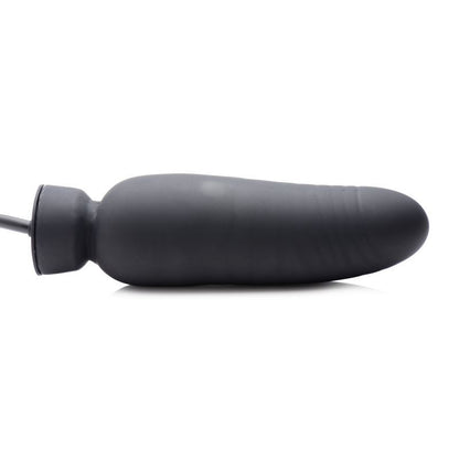 Dick Spand Inflatable Silicone Dildo Black-AG554-BLK