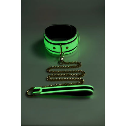 Kink in the Dark Glowing Collar and Lead Fluro Green-AG640-GRN