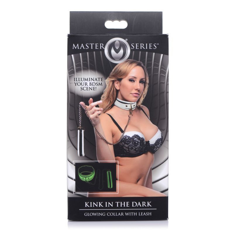 Kink in the Dark Glowing Collar and Lead Fluro Green-AG640-GRN