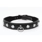 Bling Vixen Leather Choker w Clear Rhinestones-AG800-CLR