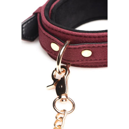 6 Pc Velvet Bondage Set Burgundy-AG882-BUR