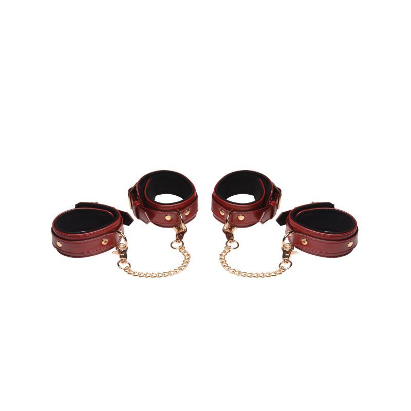 6 Pc Bondage Set Burgundy-AG883-BUR
