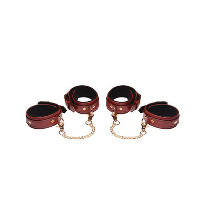 6 Pc Bondage Set Burgundy-AG883-BUR