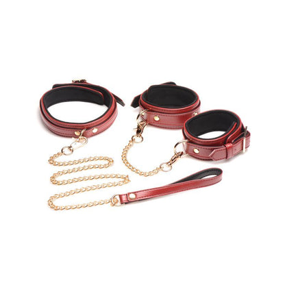 6 Pc Bondage Set Burgundy-AG883-BUR