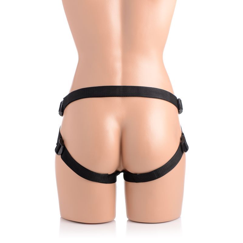 Brazen 8" Silicone Dildo w Harness Flesh-AG424-FLE