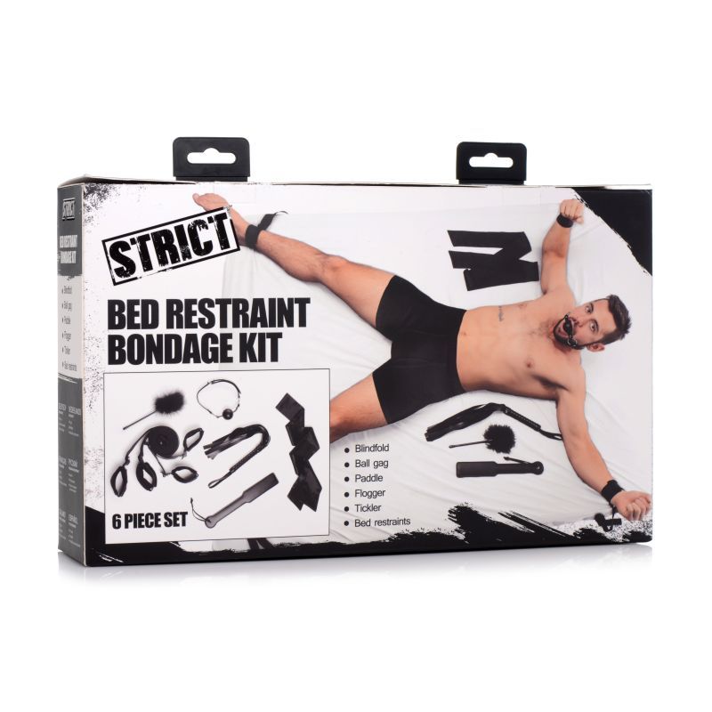 Bed Restraint Bondage Kit Black-AG739-BLK