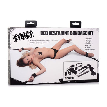 Bed Restraint Bondage Kit Black-AG739-BLK
