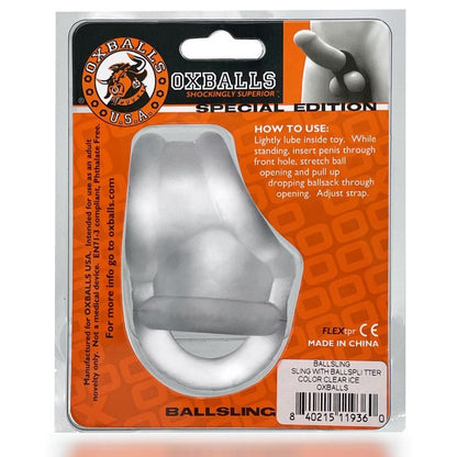 Ballsling Ball Split Sling Clear Ice-OX-3027-CLRICE