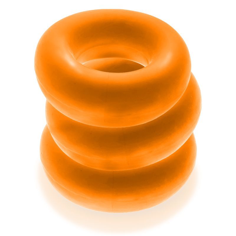 Fat Willy 3 Pc Jumbo Cockrings Orange-OX-3065-ORG