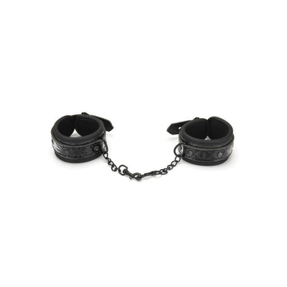 Whip Smart Diamond Handcuff Black-WS1000-BLK